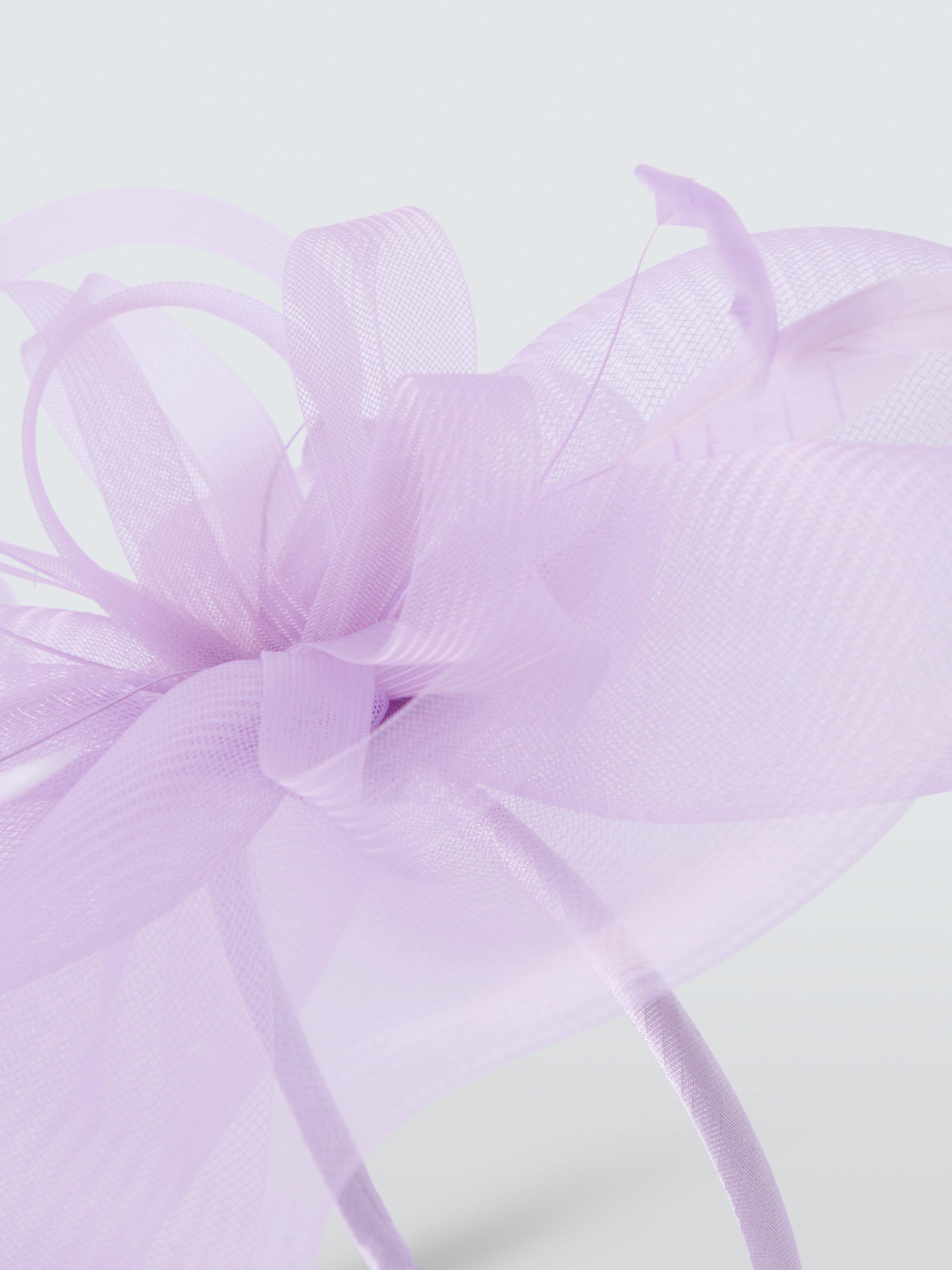 John Lewis Adele Curls & Feathers Fascinator, Wisteria