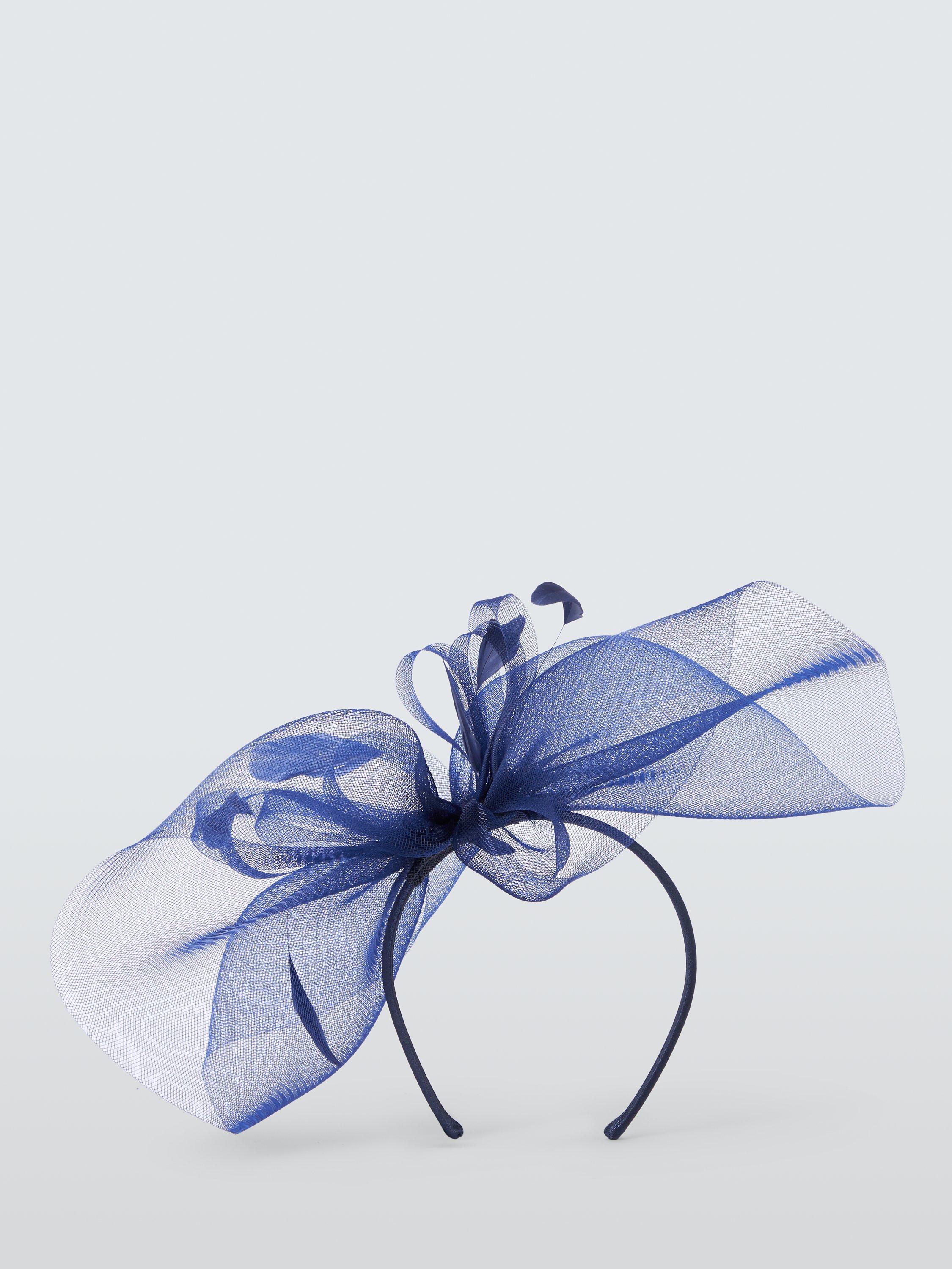 John Lewis Adele Curls & Feathers Fascinator, Navy