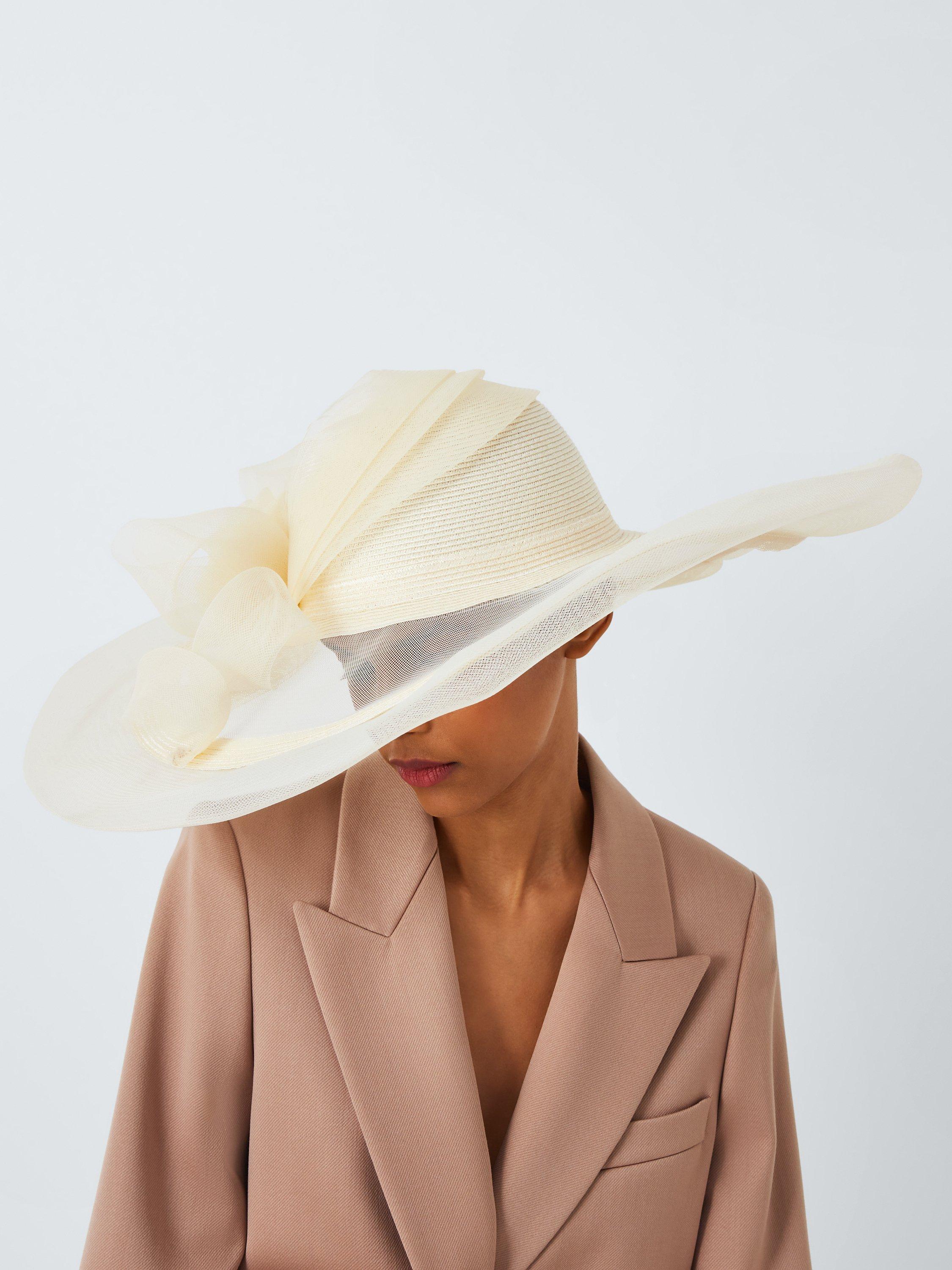 John Lewis Celia Large Brim Occasion Hat Ivory