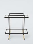 John Lewis + Swoon Cole Glass Bar Cart, Black