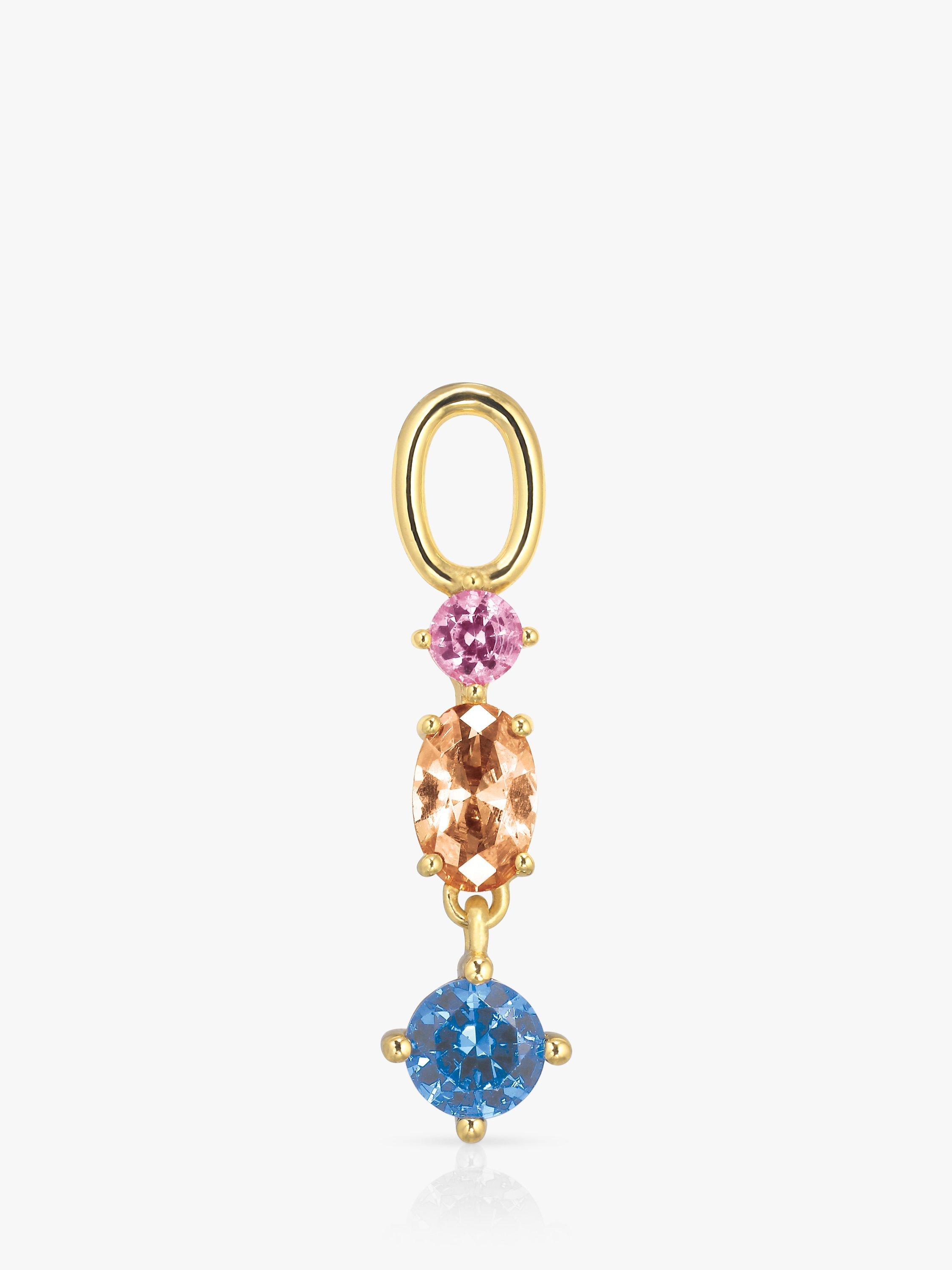 Product image 1 of 2, which shows Sif Jakobs Jewellery Multicoloured Zirconia Charm, Gold