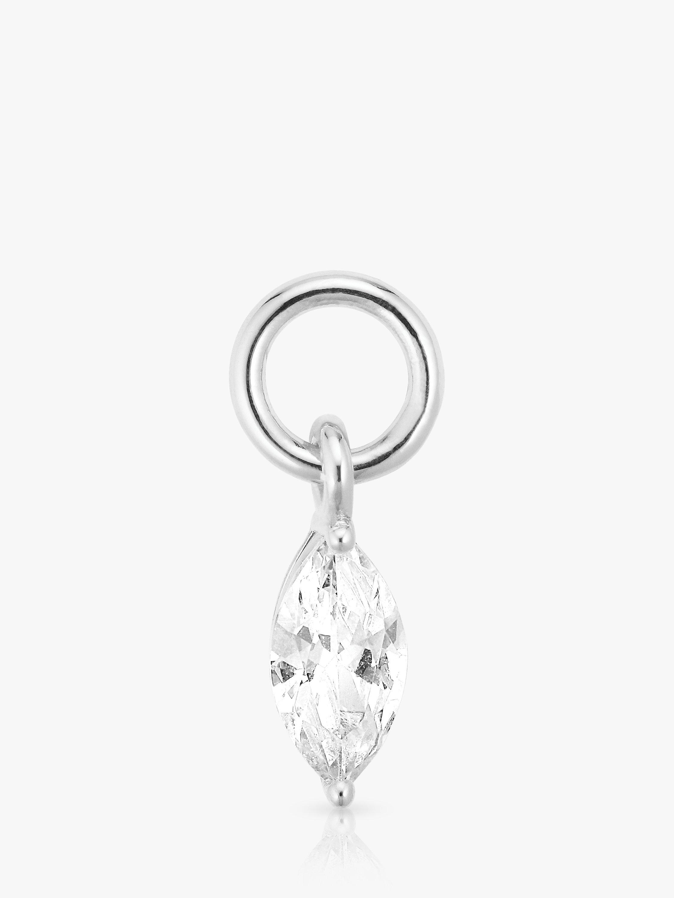 Product image 1 of 2, which shows Sif Jakobs Jewellery White Cubic Zirconia Charm, Silver