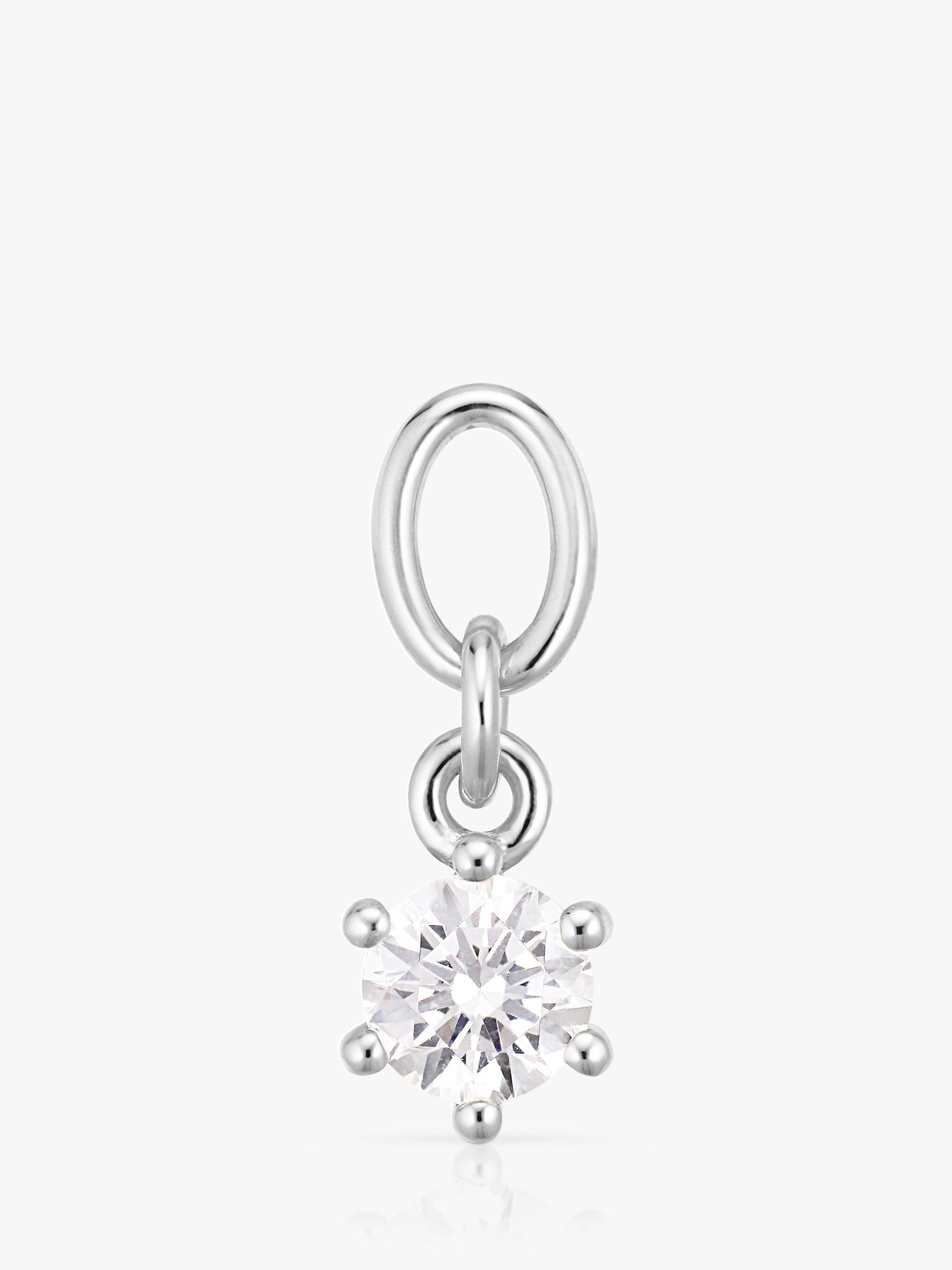 Product image 1 of 2, which shows Sif Jakobs Jewellery Cubic Zirconia Earring Charm, Silver