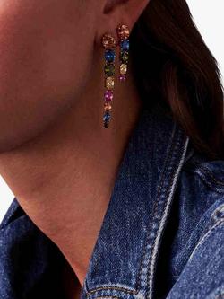 Sif Jakobs Jewellery Cubic Zirconia Drop Earrings - view 2, Gold/Multi