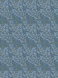 Clarke & Clarke William Morris Willow Boughs Cotton Fabric, Denim