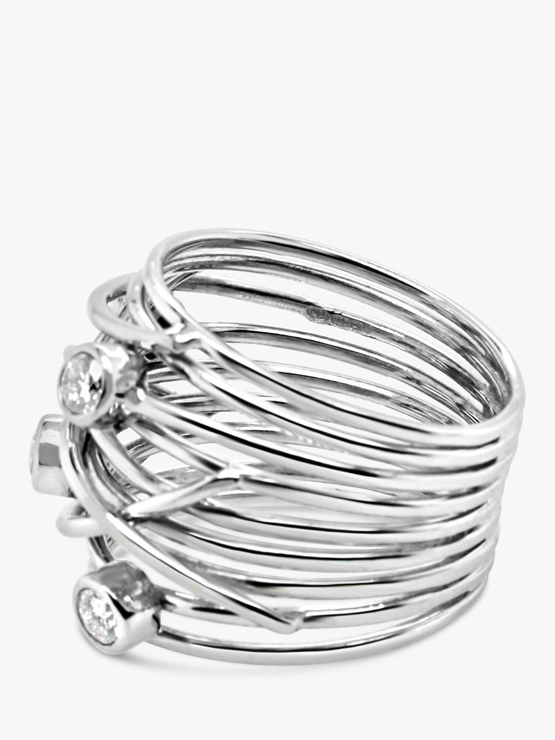Product image 4 of 6, which shows Milton & Humble Jewellery Pre-Loved 14ct White Gold Diamond Wrap Ring