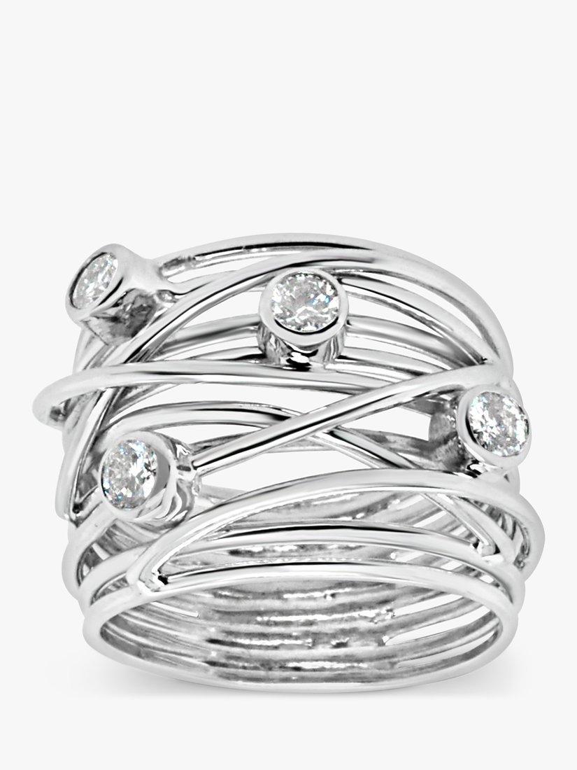 Product image 5 of 6, which shows Milton & Humble Jewellery Pre-Loved 14ct White Gold Diamond Wrap Ring