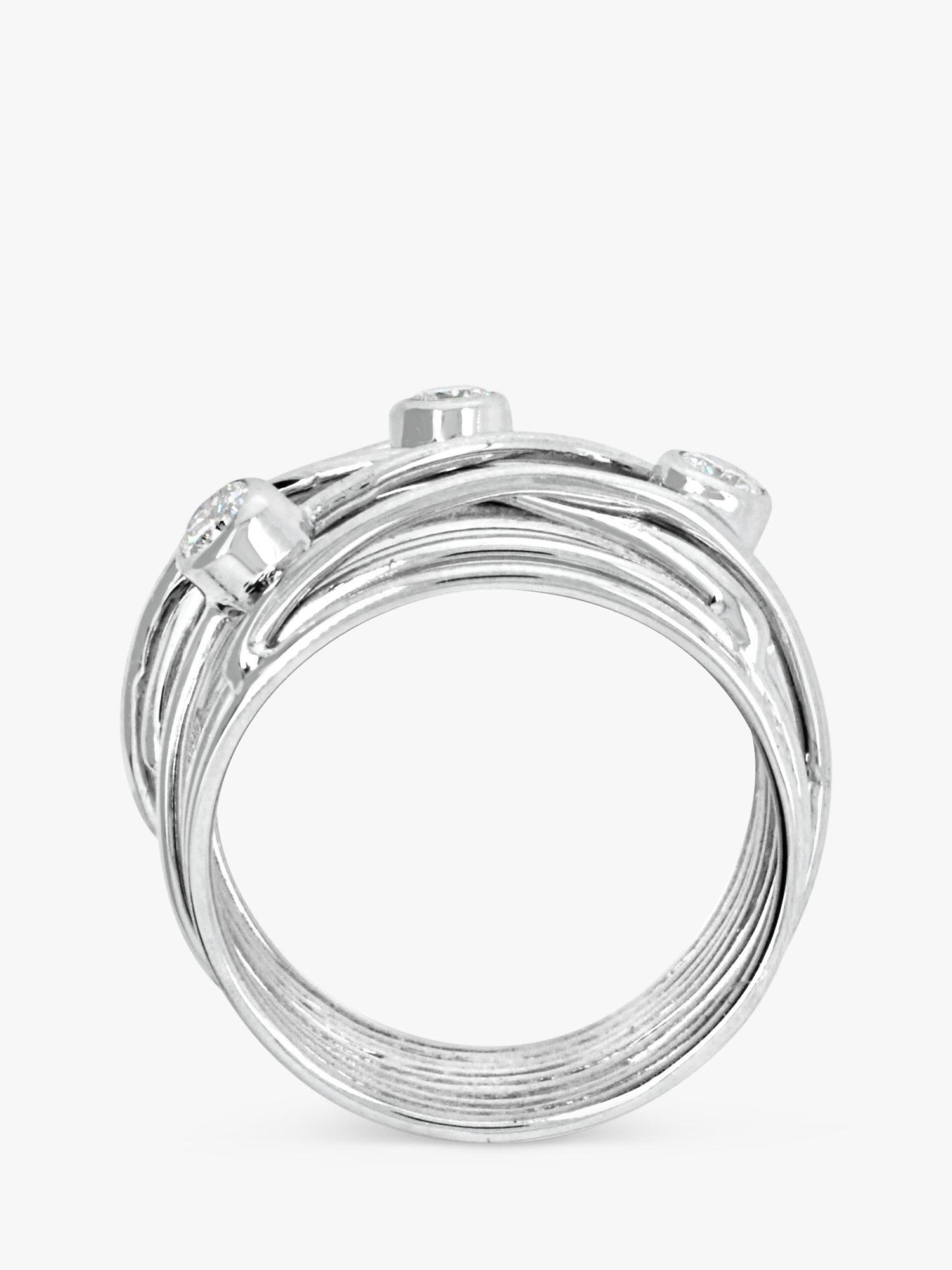 Product image 6 of 6, which shows Milton & Humble Jewellery Pre-Loved 14ct White Gold Diamond Wrap Ring