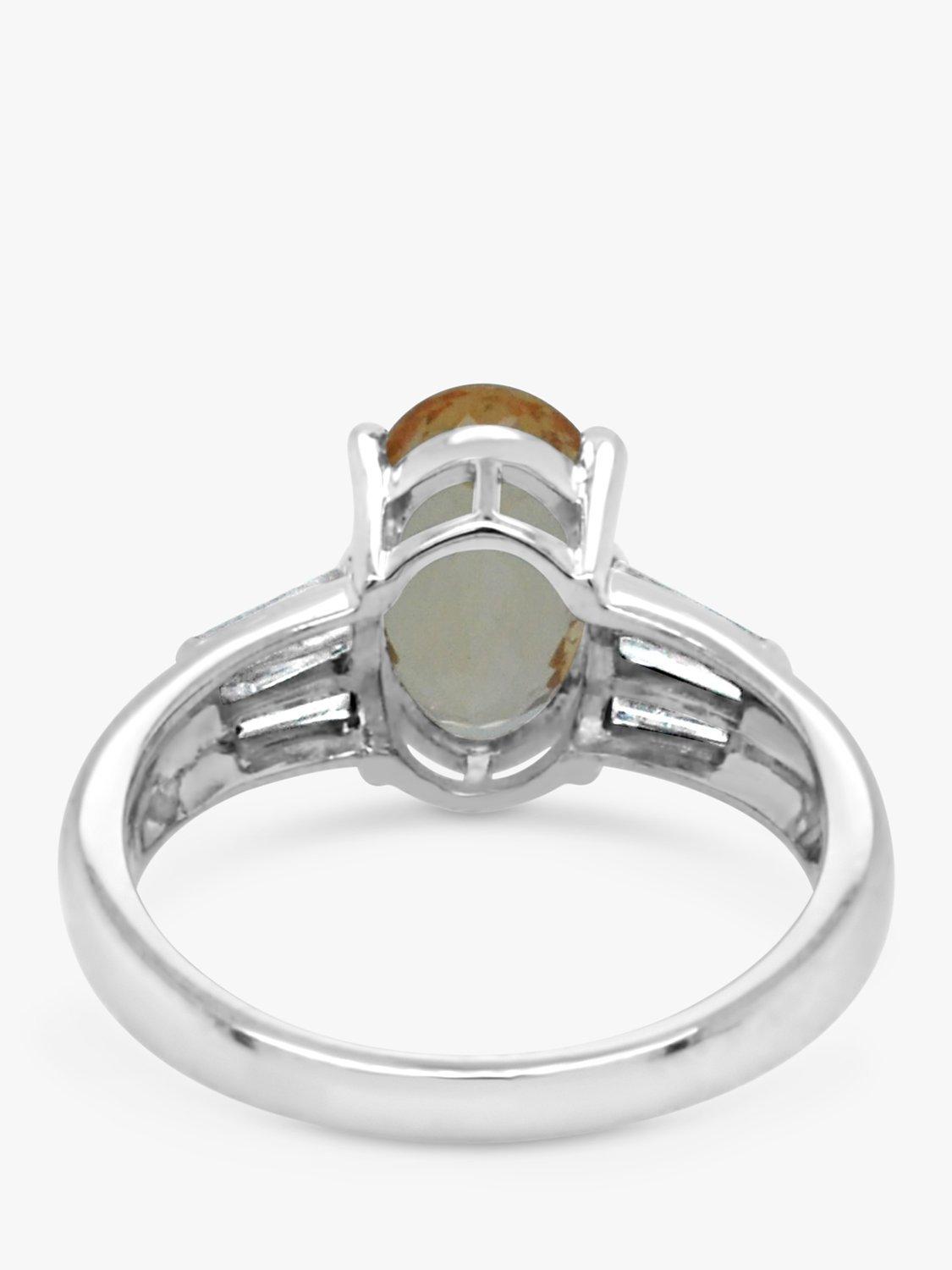 Product image 5 of 5, which shows Milton & Humble Jewellery Pre-Loved Platinum Topaz & Diamond Cocktail Ring