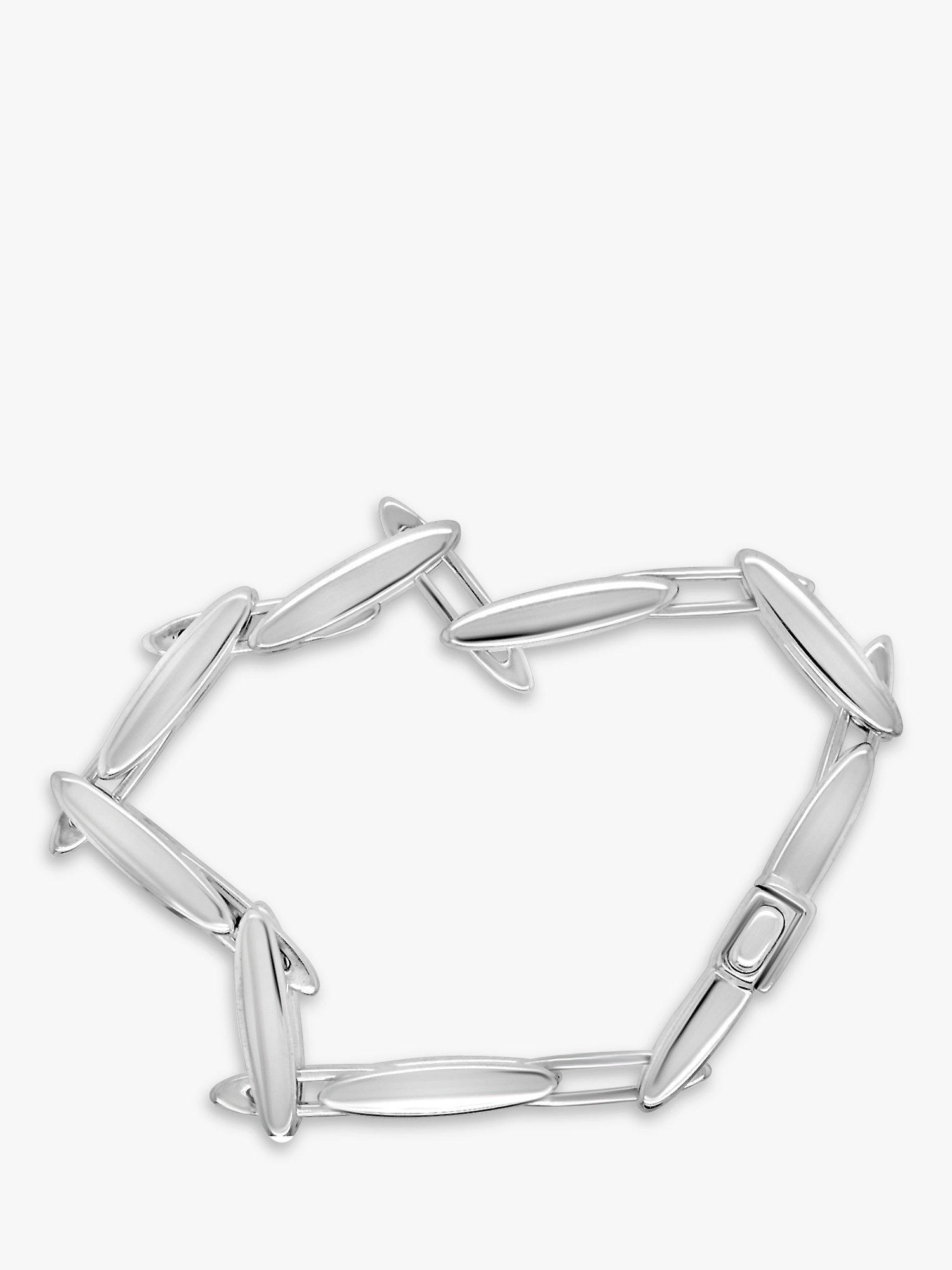 Milton & Humble Jewellery Pre-Loved Chiampesan 18ct White Gold Diamond Marquise Link Bracelet