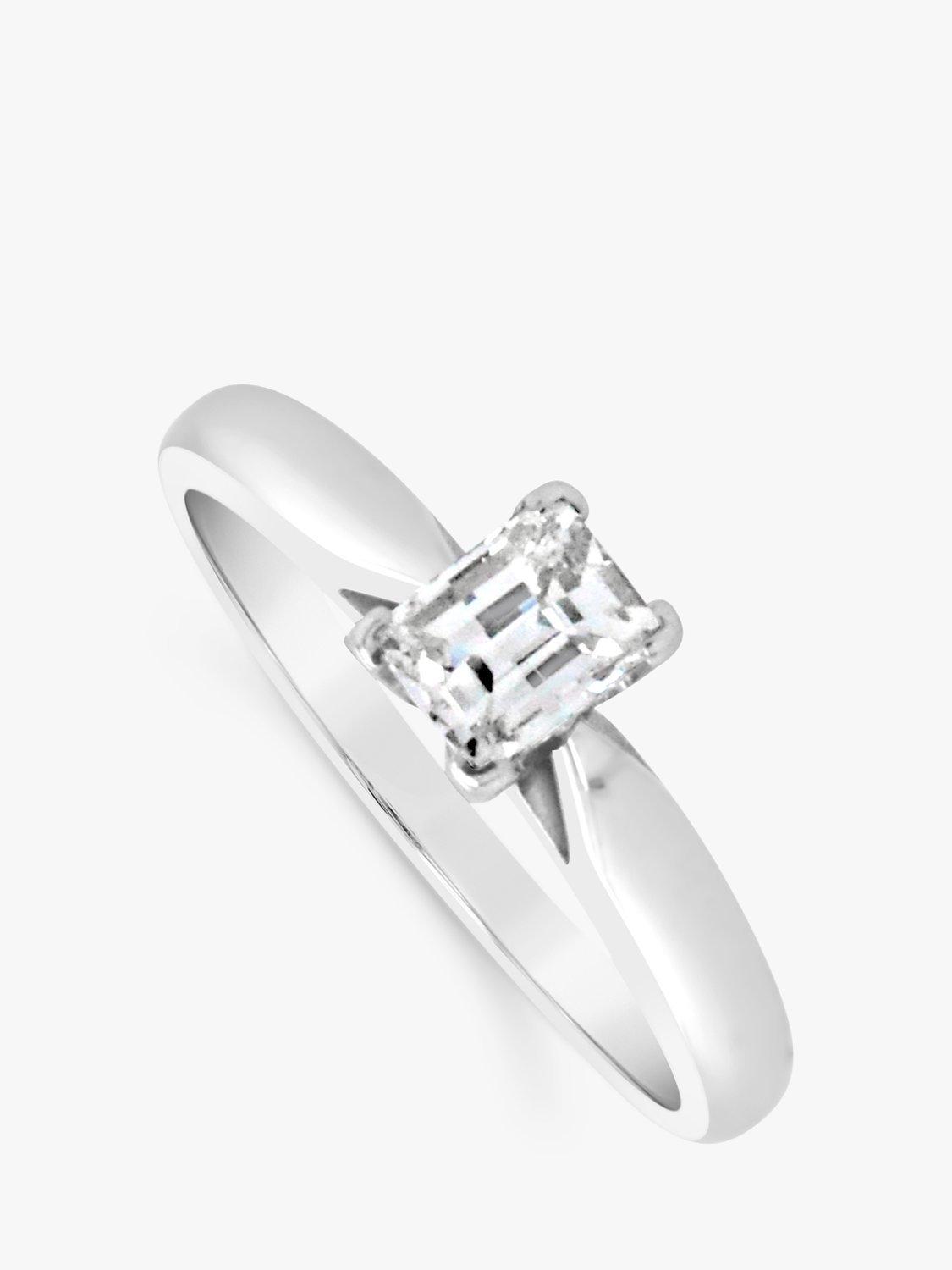 Product image 2 of 5, which shows Milton & Humble Jewellery Pre-Loved 18ct White Gold Millennium Cut Diamond Ring