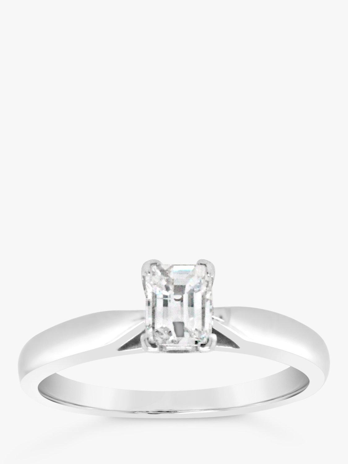 Product image 3 of 5, which shows Milton & Humble Jewellery Pre-Loved 18ct White Gold Millennium Cut Diamond Ring