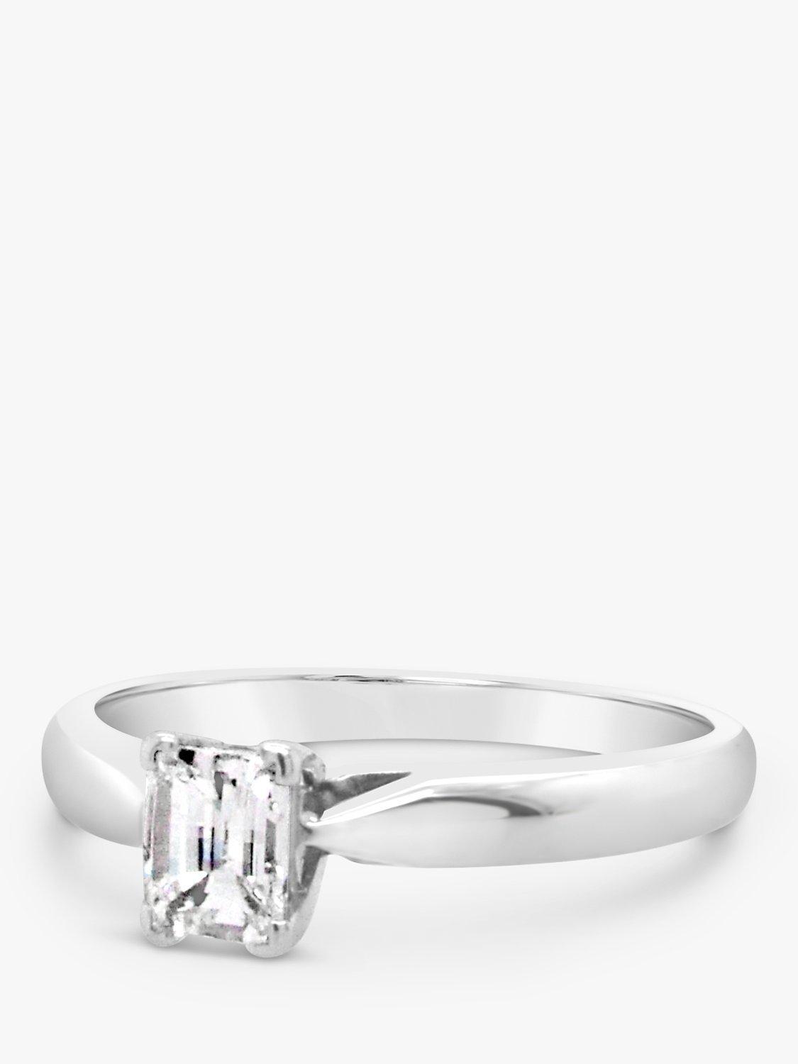 Product image 4 of 5, which shows Milton & Humble Jewellery Pre-Loved 18ct White Gold Millennium Cut Diamond Ring