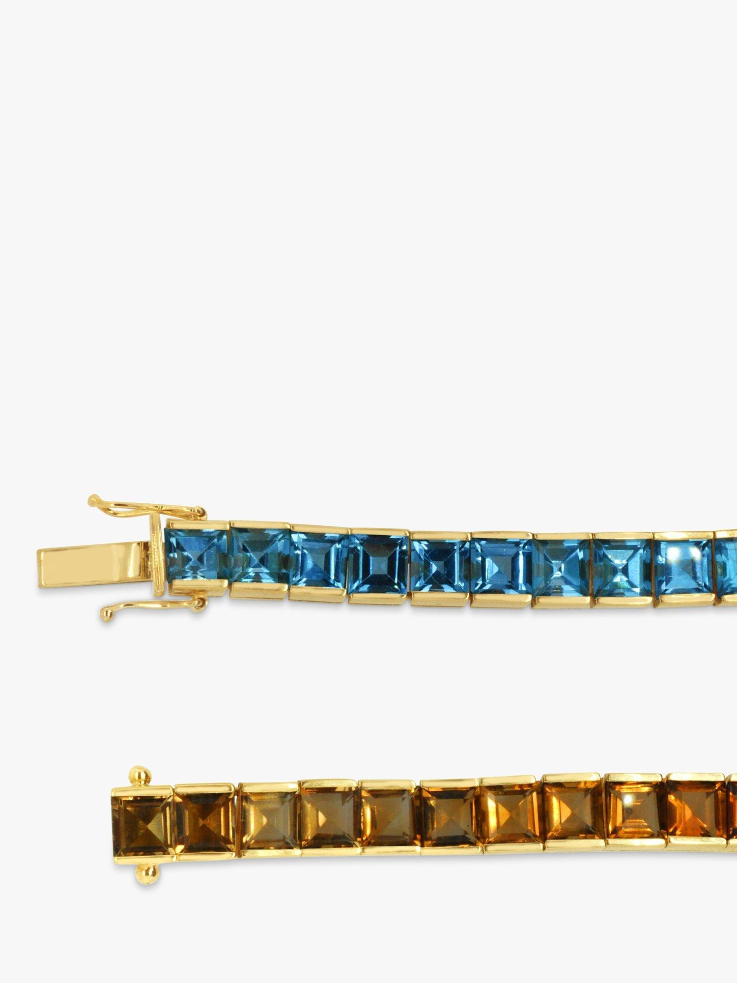 Product image 3 of 6, which shows Milton & Humble Jewellery Pre-Loved 18ct Yellow Gold Rainbow Gems Necklace