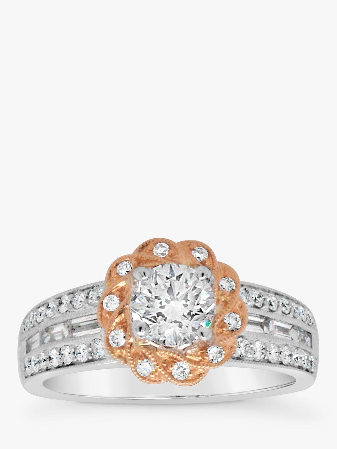 Product image 4 of 7, which shows Milton & Humble Jewellery Pre-Loved 18ct White & Rose Gold Diamond Cluster Ring