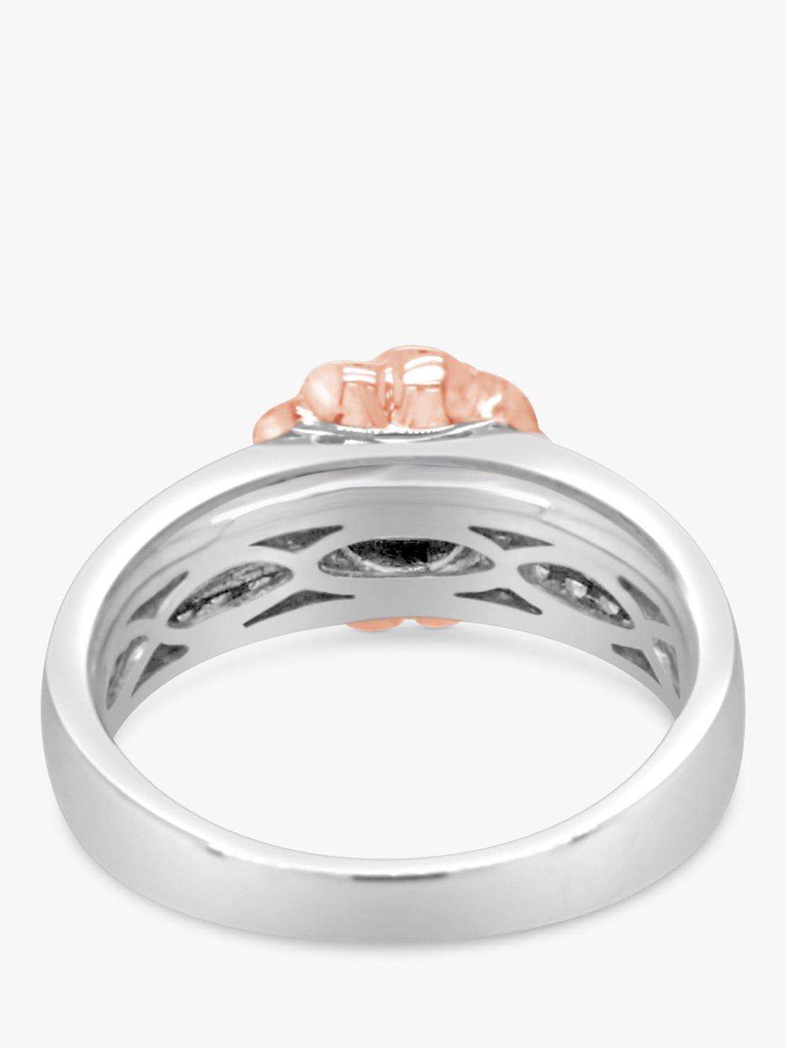 Product image 6 of 7, which shows Milton & Humble Jewellery Pre-Loved 18ct White & Rose Gold Diamond Cluster Ring