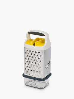 Joseph Joseph Multi-Grip Box Grater & Storage Container with Precision Food Grip, Stone