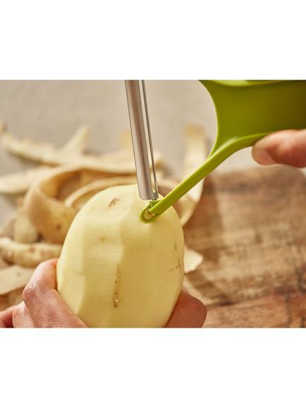 Joseph Joseph Nest Y-Shape Peelers, Set of 2, Green/Stone - view 2, Stone
