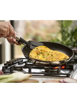 Joseph Joseph Elevated Silicone Head Slotted Turner, Silver/Black - view 2, Stainless Steel