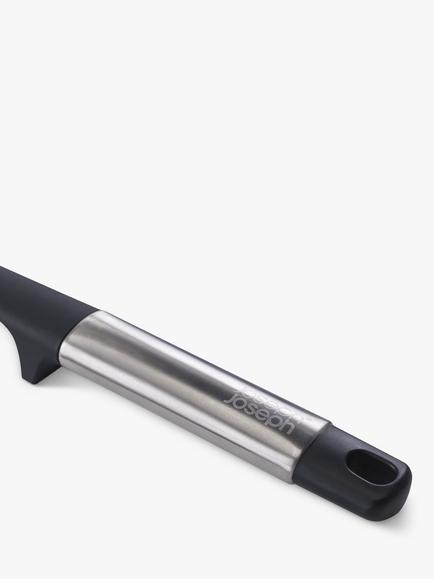 Joseph Joseph Elevated Silicone Head Solid Spoon, Silver/Black - view 2, Silver/Black