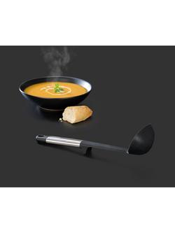 Joseph Joseph Elevated Silicone Head Ladle, Silver/Black - view 2, Stainless Steel