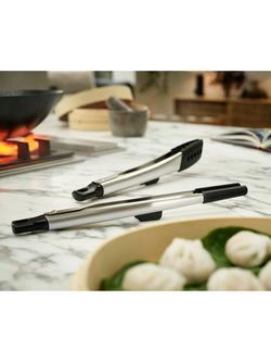 Joseph Joseph Elevate Fusion Silicone Head Stainless Steel Tong Set, 2 Piece - view 2, Stainless Steel