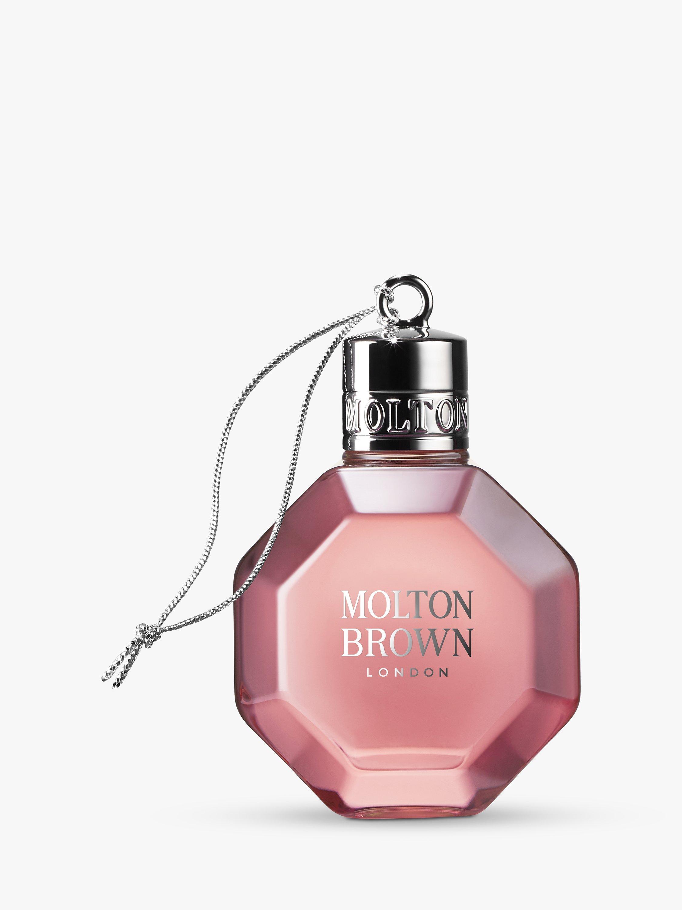 Molton Brown Delicious Rhubarb & Rose Bath & Shower Gel 75ml Festive Bauble