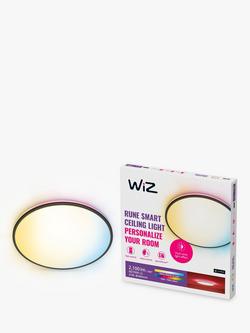 WiZ Smart LED Rune Dual Zone Tunable White Ceiling Light, Black