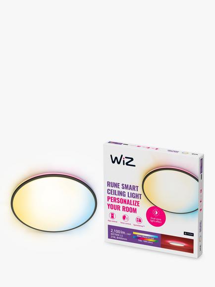 WiZ Smart LED Rune Dual Zone Tunable White Ceiling Light, Black