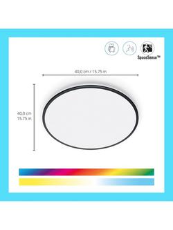 WiZ Smart LED Rune Dual Zone Tunable White Ceiling Light - view 2, Black