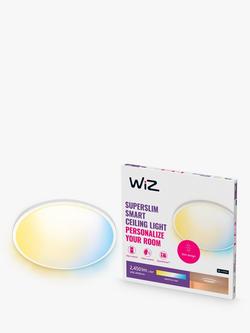 WiZ Smart LED SuperSlim Tunable White Ceiling Light, Black