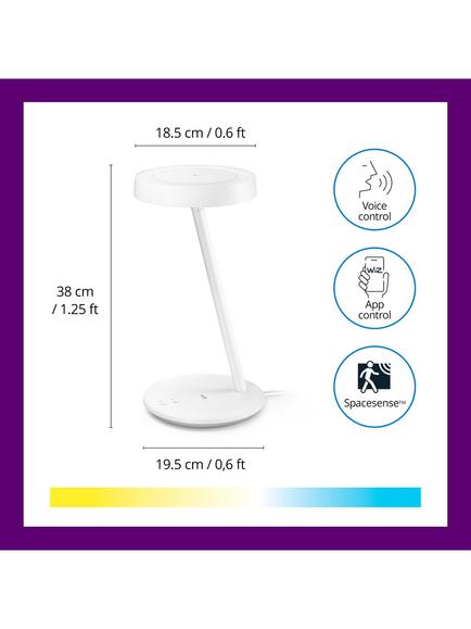 WiZ Portrait Smart Desk Lamp, White - view 2, White