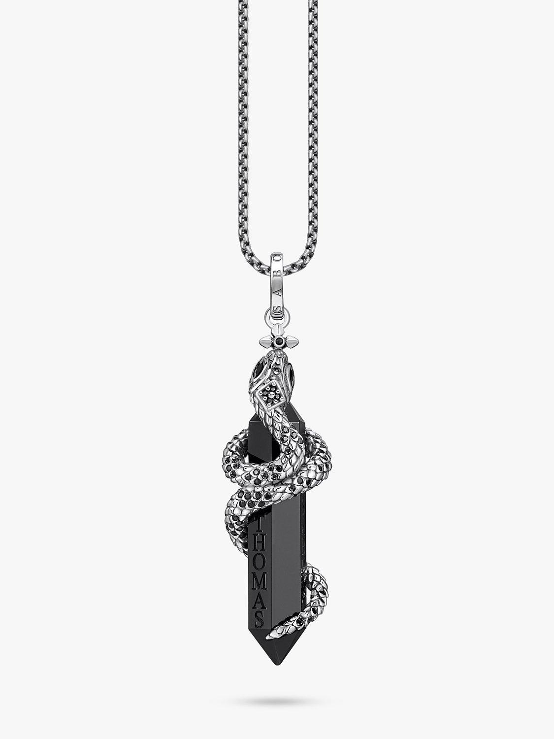 Product image 4 of 5, which shows THOMAS SABO Mystic Snake Onyx Pendant, Silver