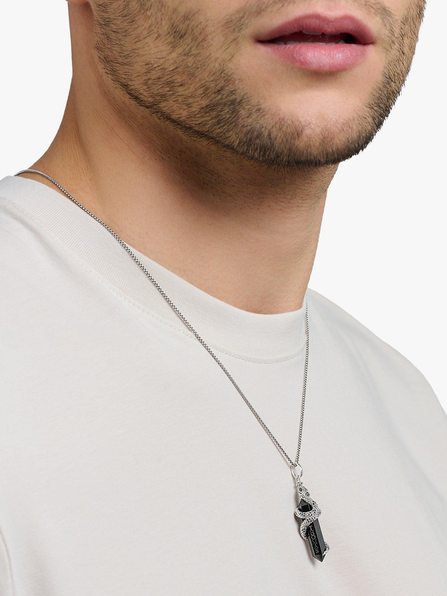 Product image 5 of 5, which shows THOMAS SABO Mystic Snake Onyx Pendant, Silver
