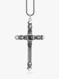 THOMAS SABO Cross Skull Pendant Necklace, Silver