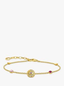 THOMAS SABO Filigree Coin Cubic Zirconia Bracelet, Gold, Multi Gold