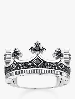 THOMAS SABO Men's Zirconia Crown Ring, Silver, Silver
