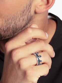 THOMAS SABO Men's Zirconia Crown Ring, Silver - view 2, Silver