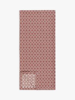 John Lewis Lisbon Cotton Table Runner, 200cm, Oxblood, Oxblood