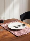 John Lewis Lisbon Cotton Placemats, Set of 2, Oxblood