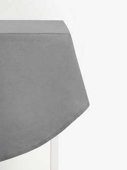 John Lewis Round Cotton Tablecloth, 180cm, Steel