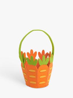 John Lewis Felt Carrot Basket, Orange