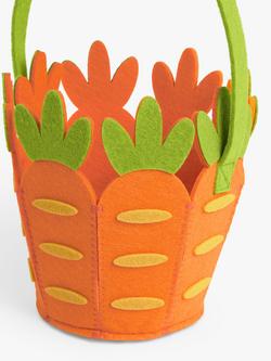 John Lewis Felt Carrot Basket - view 2, Orange