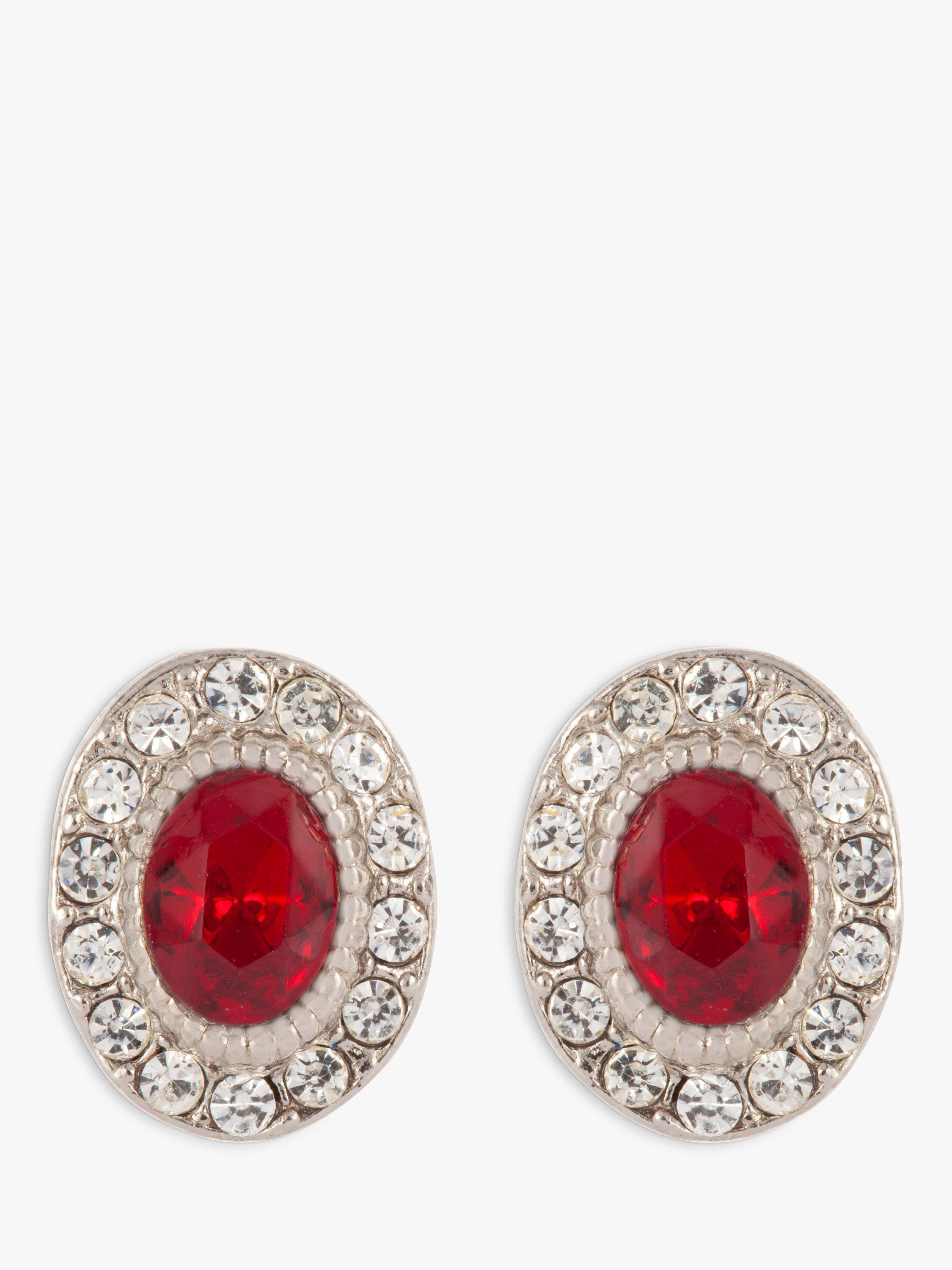 Product image 1 of 2, which shows Susan Caplan Pre-Loved Rediscovered Collection Swarovski Crystal Cluster Stud Earrings, Dated Circa 1990s