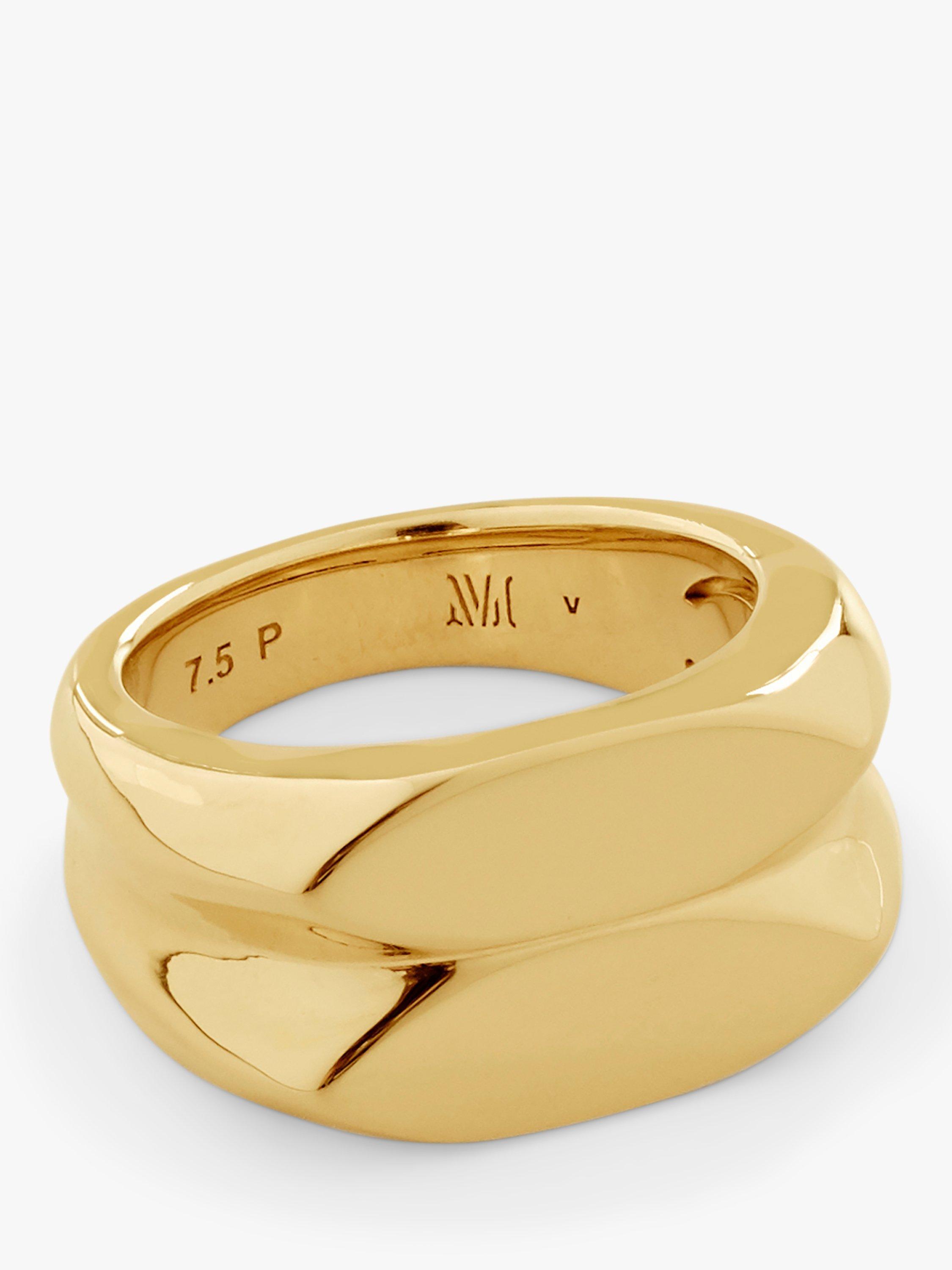 Product image 1 of 4, which shows Monica Vinader Havana Double Ring, Gold