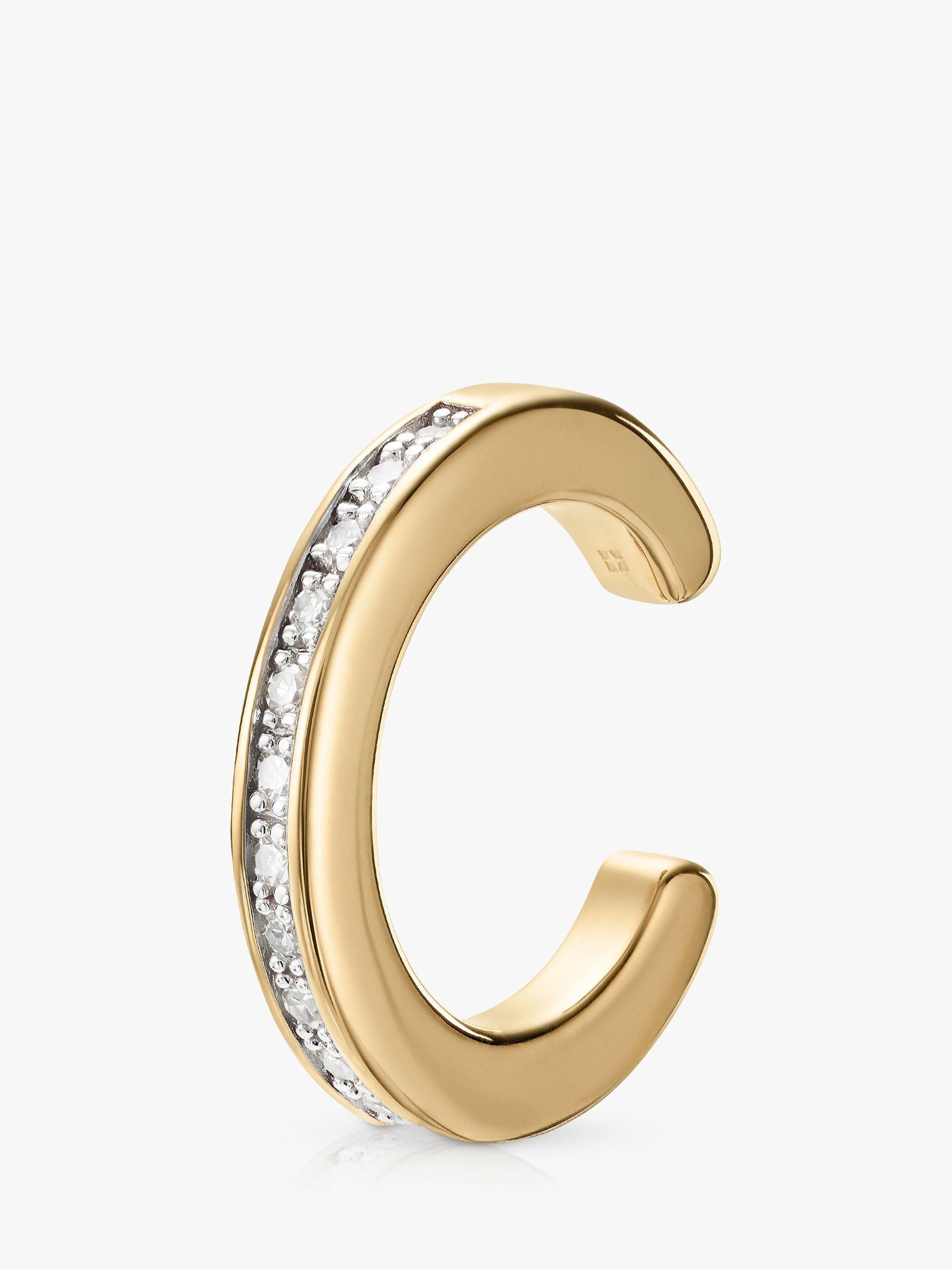 Monica Vinader Skinny Diamond Ear Cuff, Gold