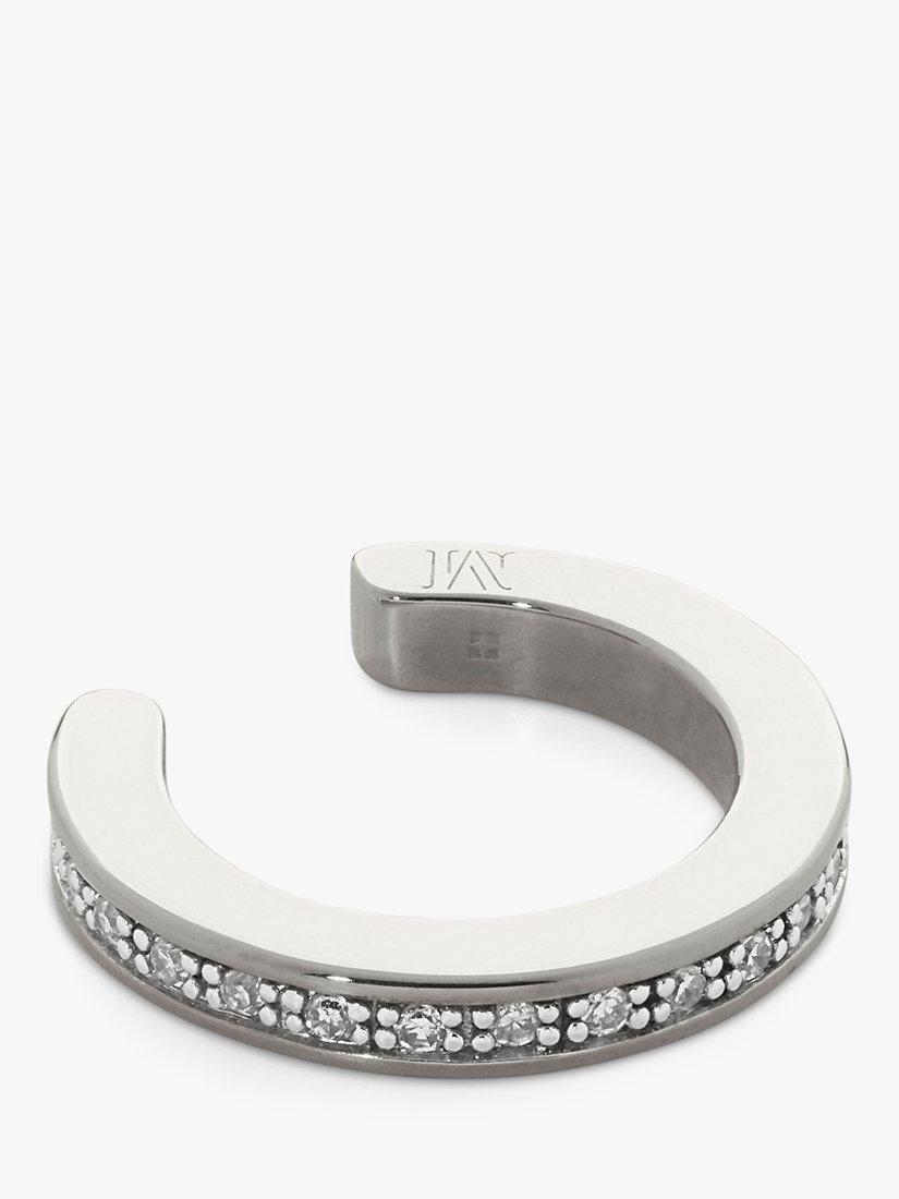 Product image 2 of 4, which shows Monica Vinader Skinny Diamond Ear Cuff, Silver