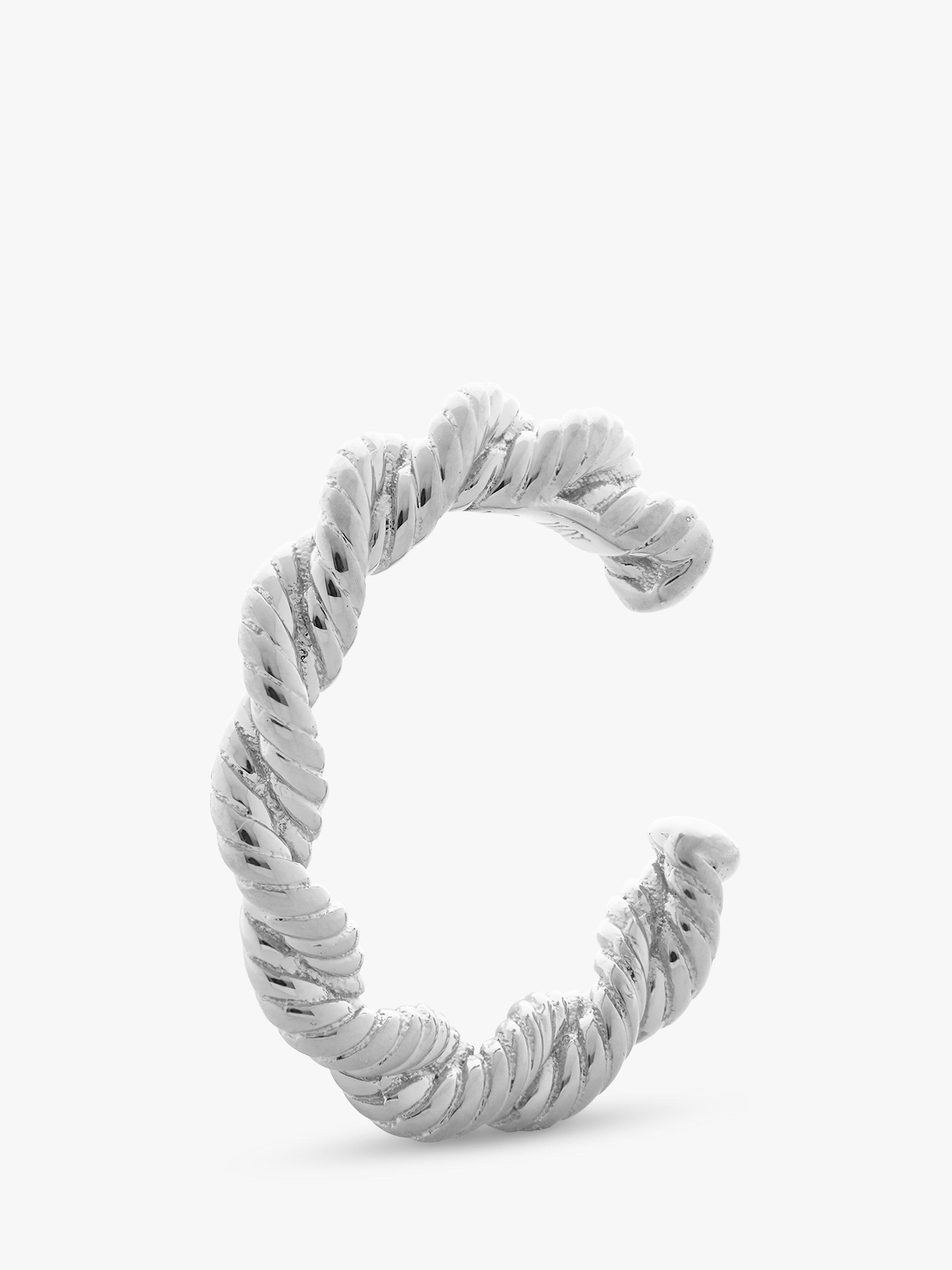 Product image 1 of 4, which shows Monica Vinader Corda Ear Cuff, Silver