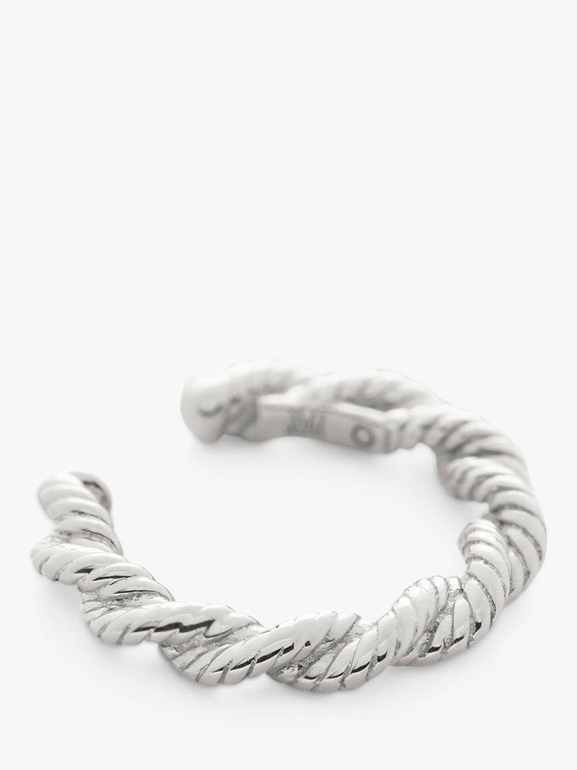 Product image 2 of 4, which shows Monica Vinader Corda Ear Cuff, Silver