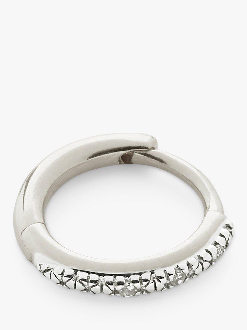 Product image 2 of 4, which shows Monica Vinader Diamond Single Huggi Earring, Silver
